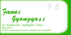 fanni gyongyosi business card