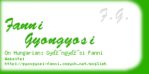 fanni gyongyosi business card